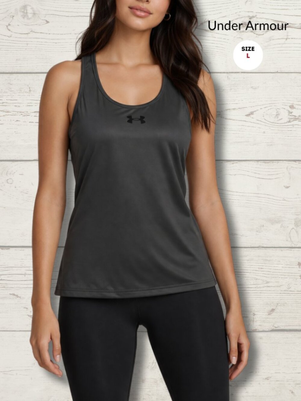 Under Armour HeatGear Grey Compression Tank Top | Size Large | NWOT